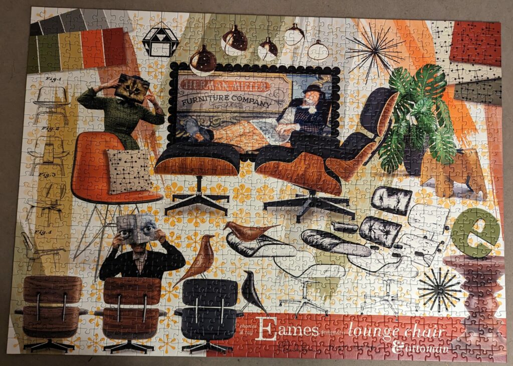 Eames jigsaw puzzle completed